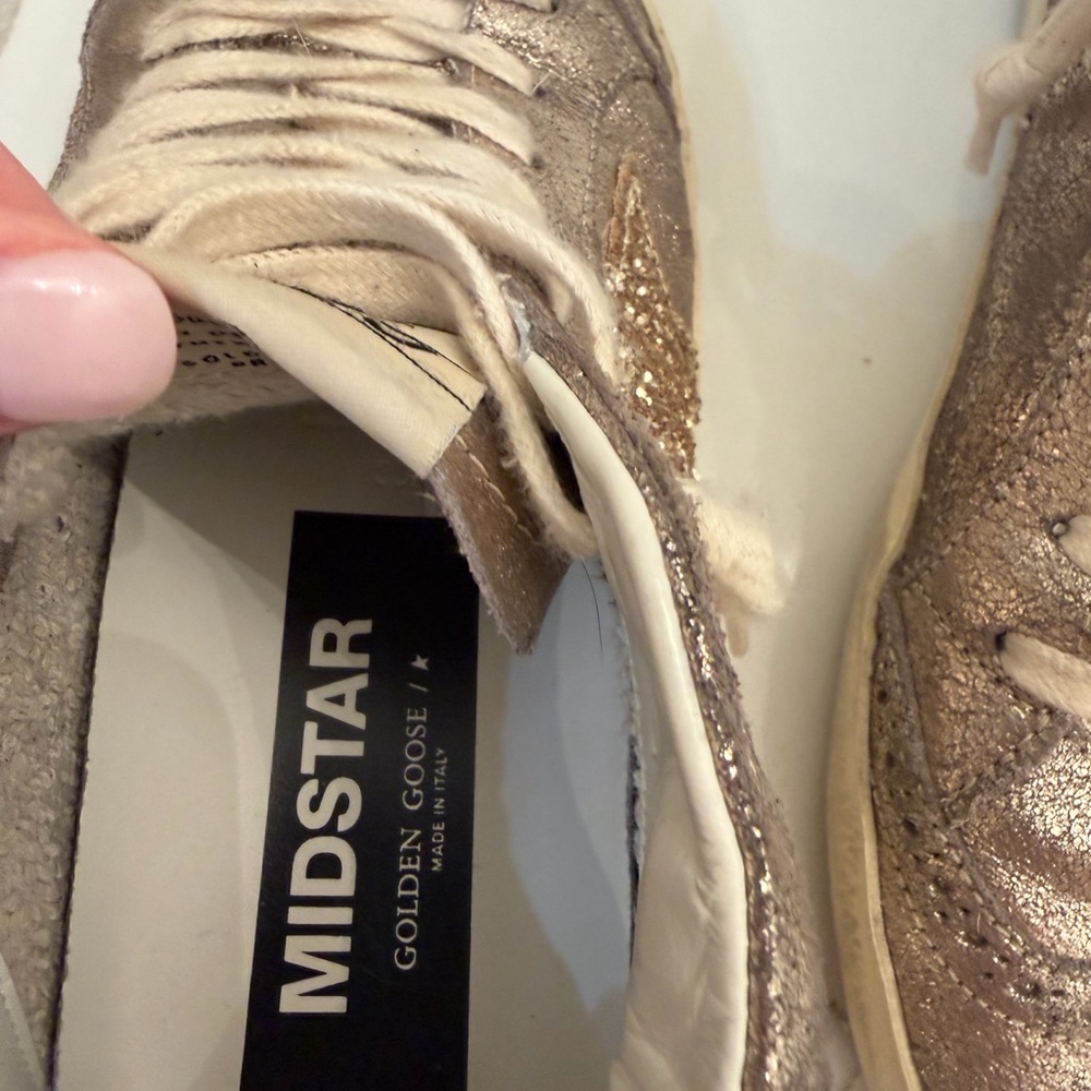 Golden Goose Metallic High-Top Sneakers - Picture 4 of 9